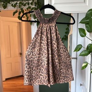Alice + Olivia Leopard Print Halter Top